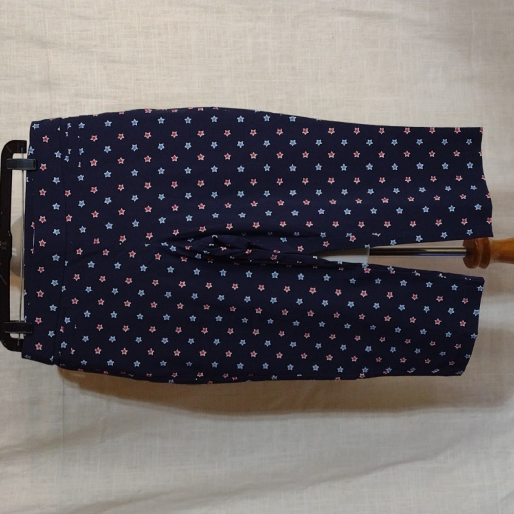 NWOT Kim Rogers patriotic pull-on stretch capris!